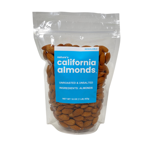 NATURE'S CALIFORNIA ALMONDS® Unroasted & Unsalted 16 oz (Pack of 4)
