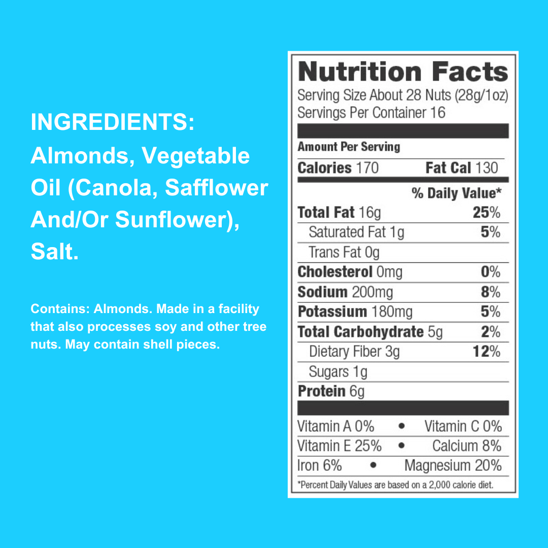 NATURE'S CALIFORNIA ALMONDS® Roasted & Salted 16 oz (1 LB)