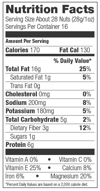 NATURE'S CALIFORNIA ALMONDS Roasted & Salted 16oz