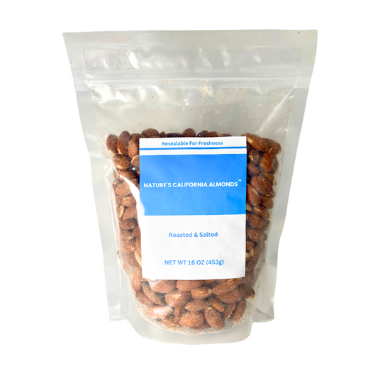 NATURE'S CALIFORNIA ALMONDS Roasted & Salted 16oz